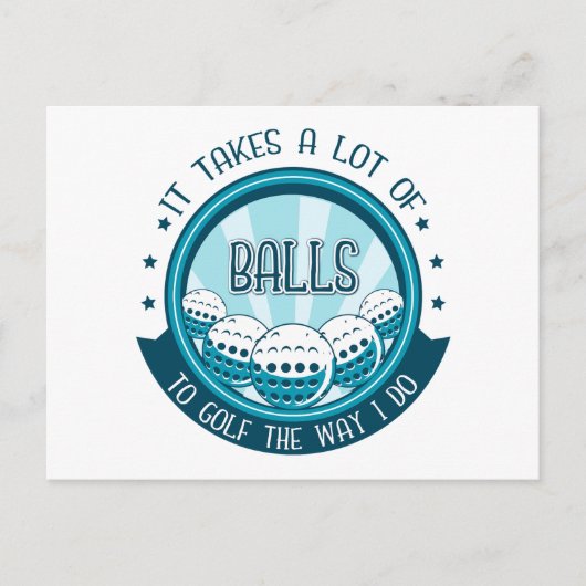 Het kost veel ballen om te golven zoals ik doe briefkaart (Voorkant)