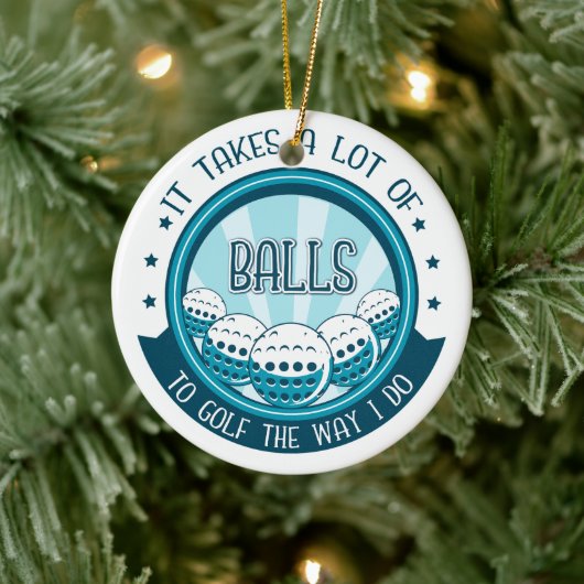 Het kost veel ballen om te golven zoals ik doe keramisch ornament (Boom)