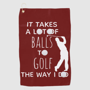Het kost veel ballen om zo te golfen Golfer Golfhanddoek