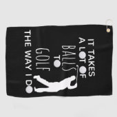 Het kost veel ballen om zo te golfen Golfer Golfhanddoek (Horizontaal)