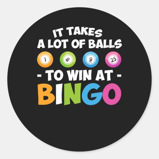 Het kost veel geld om te winnen bij Bingo Lover Ronde Sticker (Voorkant)