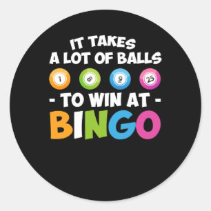 Het kost veel geld om te winnen bij Bingo Lover Ronde Sticker