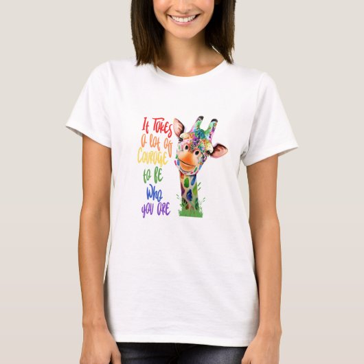 Het kost veel moed om Giraffe te kiezen T-shirt (Voorkant)