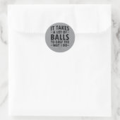 Het kost veel om te golfen zoals ik ronde sticker (Tas)