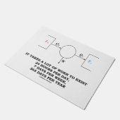 Het kost veel werk om thermodynamica te gebruiken deurmat (Schuin)