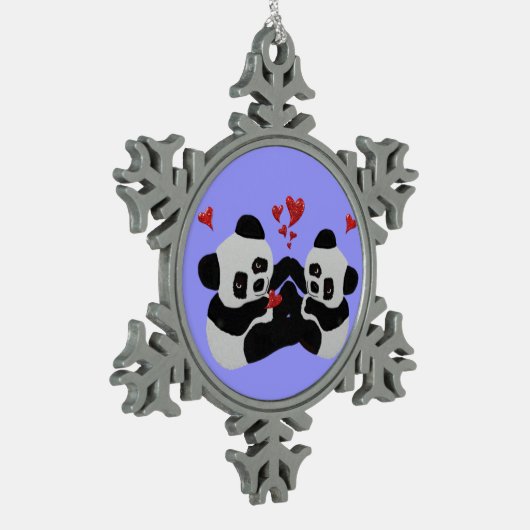 Het kostbare Ornament van Kerstmis van de Panda (Links)