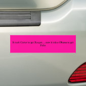 Het kostte Carter om Reagan te halen.....nu is het Bumpersticker (Op auto)