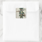 Het kostuum van de Gardener Vierkante Sticker (Tas)