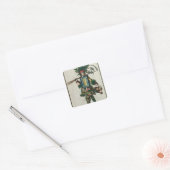 Het kostuum van de Gardener Vierkante Sticker (Envelop)