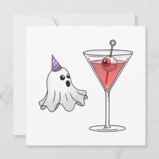 Het kostuum van de geest & Cocktailparty Kaart (Voorkant)