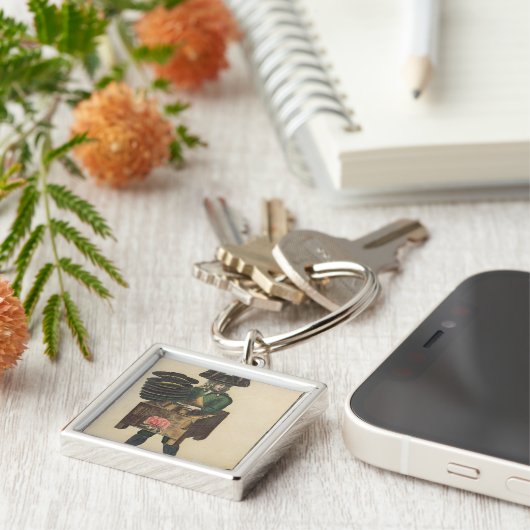 Het kostuum van de Milliner Sleutelhanger (Zijkant)