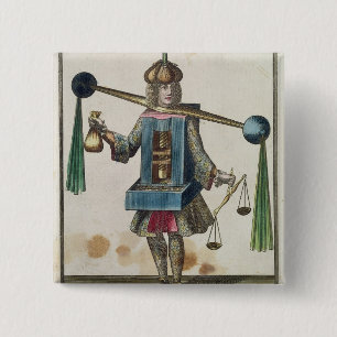 Het kostuum van de Minter Vierkante Button 5,1 Cm