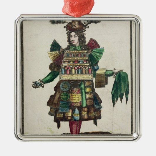 Het kostuum van de parfumer metalen ornament (Voorkant)