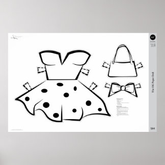 Het kostuum van OG Paper Doll: KLEIN Poster