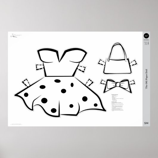 Het kostuum van OG Paper Doll: KLEIN Poster (Voorkant)