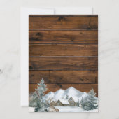 Het koude Baby shower buiten de Rustische houtwari Kaart (Achterkant)