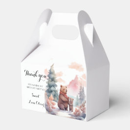 Het koude buiten het winterbos Beren Baby shower Bedankdoosjes