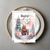 Het koude buiten het winterbos Beren Baby shower Kaart
