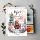Het koude buiten het winterbos Beren Baby shower Kaart