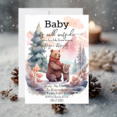 Het koude buiten het winterbos Beren Baby shower Kaart
