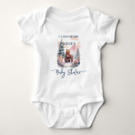 Het koude buiten het winterbos Beren Baby shower Romper