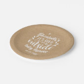 Het koude buitenste Baby shower van Sprinkle Rusti Papieren Bordje (Gekanteld)