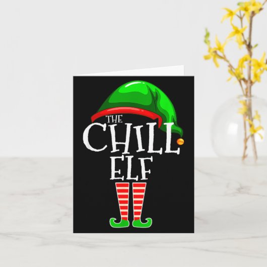 Het Koude Elf Familie Matching Groep Kerst Geschen Kaart (Gele Bloem)