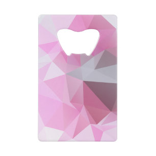 Het koude Roze Abstracte Patroon van de Piramide Creditkaart Flessenopener