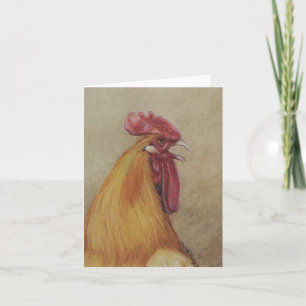 Het kraaien de Kunst Notecard van de Vogel van de Kaart