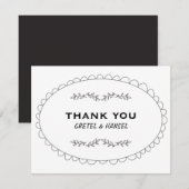 het krabbel lijst dankt u bedankkaart (Voorkant / Achterkant)