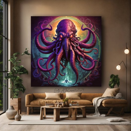 Het Kraken Zee Monster Canvas Afdruk