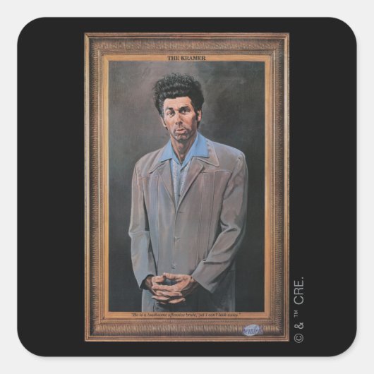 Het Kramer Portret Vierkante Sticker (Voorkant)