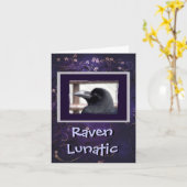 Het Krankzinnige Wenskaart van de raaf Kaart (Gele Bloem)