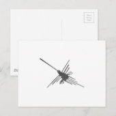 Het Krantenpapier van de Kolibrie van de Lijnen Briefkaart (Voorkant / Achterkant)