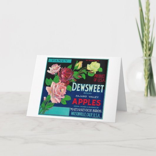 Het Krat LabelWatsonville, CA van Apple van Kaart (Voorkant)