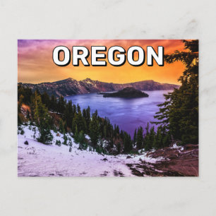 Het kratermeer in Oregon Briefkaart