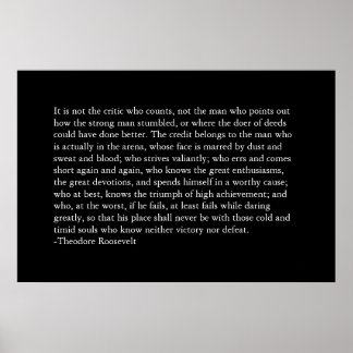 Het krediet behoort tot het man in de arena. poster