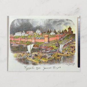 Het Kremlin in Moskou in de tijd van Tsar Ivan III Briefkaart