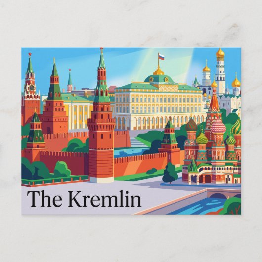 Het Kremlin Rusland Briefkaart (Voorkant)