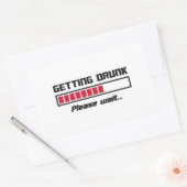 Het krijgen Drink Gelieve te wachten de Bar van de Rechthoekige Sticker (Envelop)