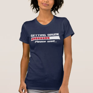 Het krijgen Drink Gelieve te wachten de Bar van de T-shirt