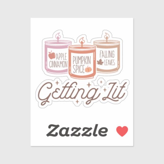 Het krijgen van aangestoken kaarsen van de herfst sticker (Vel)