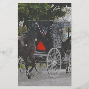 Het krijgen van de Nieuwe Paarden thuis de weg van Briefpapier