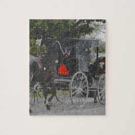 Het krijgen van de Nieuwe Paarden thuis de weg van Legpuzzel