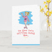 Het krijgen van de Oudere Kaart van de Verjaardag (Gele Bloem)