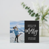 Het krijgen van de trouwelijke Foto bruiloft spare Briefkaart (Staand voorkant)