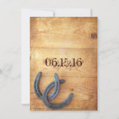 Het krijgen van gehitte Dubbele Hoefijzer Wedding  Kaart (Achterkant)