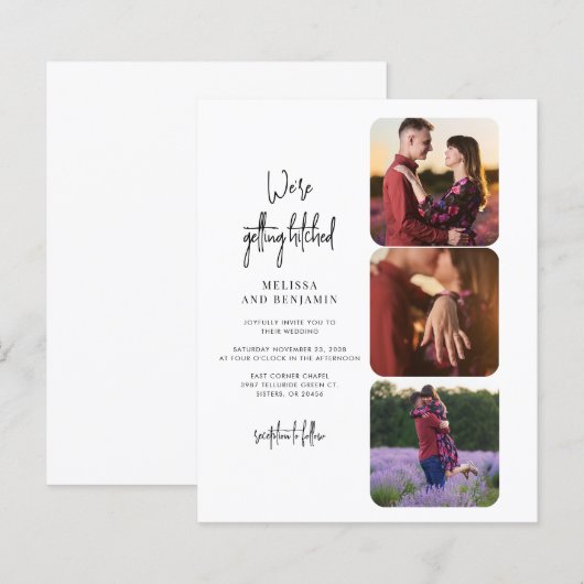 Het krijgen van gehitte Foto Collage Wedding Uitno (Voorkant / Achterkant)