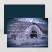 Het krijgen van gehitte Rustic Barn Wedding nodigt Kaart (Voorkant / Achterkant)