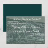 Het krijgen van gehitte Rustic Barn Wedding nodigt Kaart (Voorkant / Achterkant)